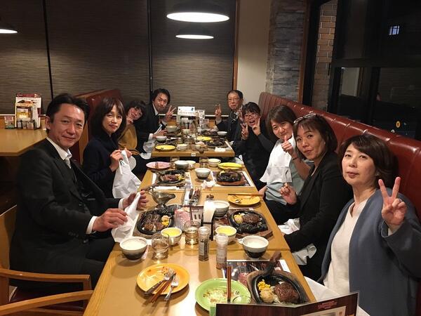 食事会での一枚☆ステーキ♪